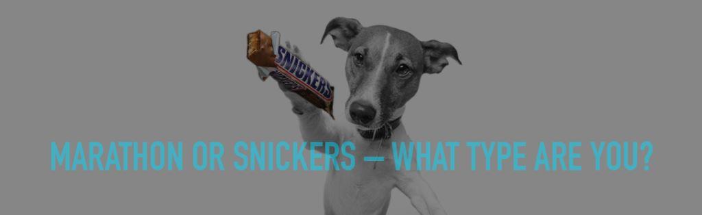 Blog Marathon or Snickers